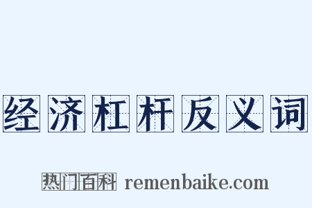 经济杠杆反义词是什么意思的图片